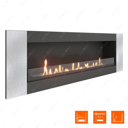 Биокамин SteelHeat LONG-V 1200 XL стекло по цене 46 528 руб.