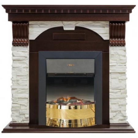 Dublin арочный сланец белый (темный дуб)+Geneva Log