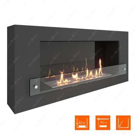 Биокамин SteelHeat WALL 900 стекло + стемалит по цене 37 500 руб.