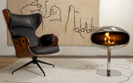 Напольный биокамин Cocoon Terra Pedestal Stainless Steel по цене 202 800 руб.