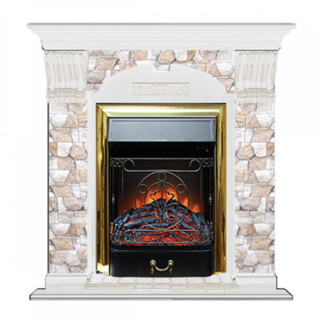 Арочный Арбат (белый)+Majestic Brass