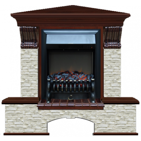 Бостон К Грот однотонный угловой (красное дерево)+Fobos Black