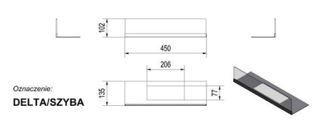 Стекло декоративное для биокамина DELTA по цене &euro;113